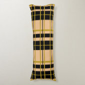 Karierte schwarze Rose gestreift Seitenschläferkissen (Vorderseite Vertikal)