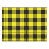 Karierte, schwarze und gelbe Tablette Tischdecke (Vorderseite (Horizontal))