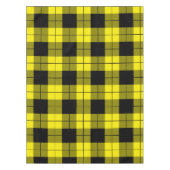 Karierte, schwarze und gelbe Tablette Tischdecke (Vorderseite)