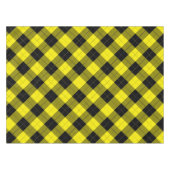 Karierte, schwarze und gelbe Tablette Tischdecke (Vorderseite (Horizontal))
