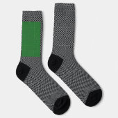 Karierte schwarze und graue Socken (Rechts)