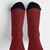 Karierte schwarze und rote Socken (Oben)