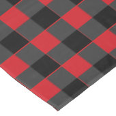 Karierte, schwarze und rote Tablette Tischdecke (Schrägansicht)
