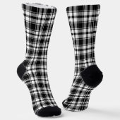 Karierte schwarze und weiße Socken HAMbWG (Gewinkelt)
