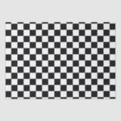 Karierte Schwarzweiss-Quadrate Seidenpapier (Vorderseite)