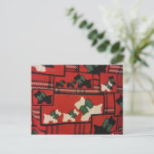 Karierte Scotties & Westies Postkarte (Stehend Vorderseite)