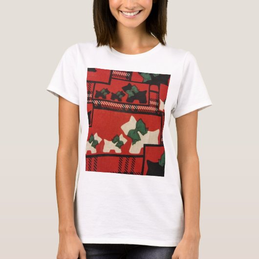 Karierte Scotties & Westies T-Shirt (Vorderseite)