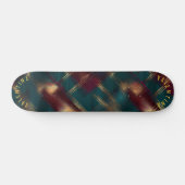 Karierte Skateboard für Burgund und Gold (Horizontal)