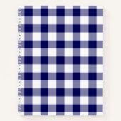 Karierte Skizzen für Navy Blue und White Checked Notizbuch (Vorderseite)