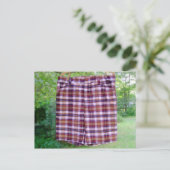 Karierte SommerSHORT Postkarte (Stehend Vorderseite)