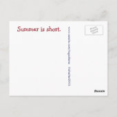 Karierte SommerSHORT Postkarte (Rückseite)