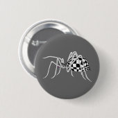 Karierte Spinne Button (Vorne & Hinten)