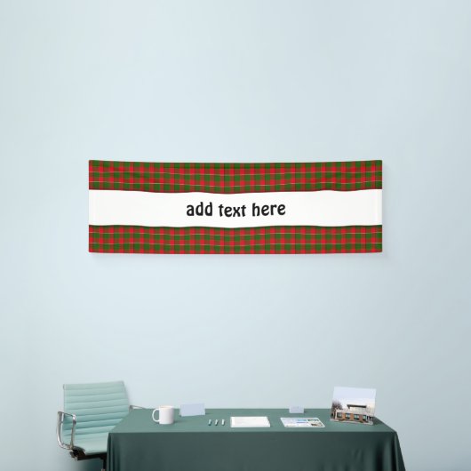 Karierte Stoffe in Rot und Grün Banner (Messeveranstaltung)