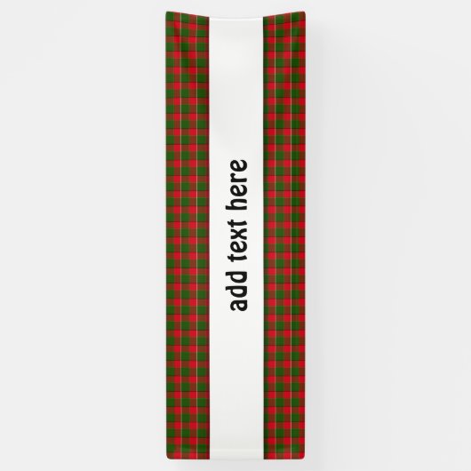 Karierte Stoffe in Rot und Grün Banner (Vertikal)