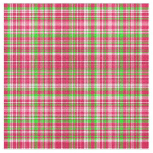 Karierte Stoffe-Neon Grün und Rosa 22 Stoff (Nahaufnahme)