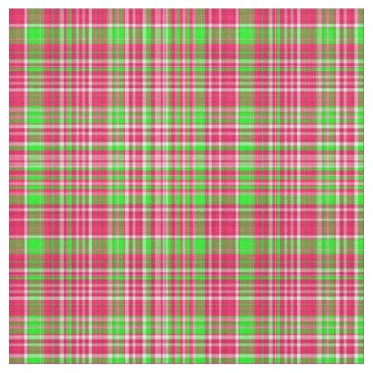 Karierte Stoffe-Neon Grün und Rosa 25 Stoff (Nahaufnahme)
