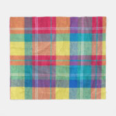 Karierte Stoffe, Stoffstruktur. Fleecedecke (Vorderseite (Horizontal))