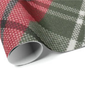 Karierte Stoffe wie Red Green Steward Geschenkpapier (Rolleneckpunkt)