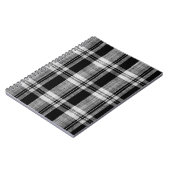 Karierte Stoffstruktur in weiß und schwarz Notizblock (Linke Seite)