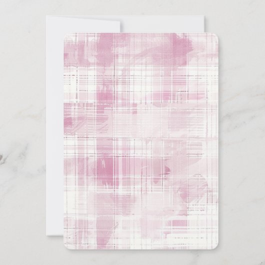 Karierte Streifen Brautparty Einladung (Rückseite)