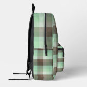 Karierte Streifen mit Minze Chocolate Chip Farbblo Bedruckter Rucksack (Links)