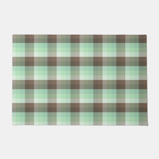 Karierte Streifen mit Minze Chocolate Chip Farbblo Fußmatte (Vorderseite)