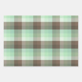 Karierte Streifen mit Minze Chocolate Chip Farbblo Geschenkpapier Set (Vorderseite 2)