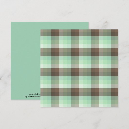 Karierte Streifen mit Minze Chocolate Chip Farbblo Karte (Vorne/Hinten)