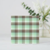 Karierte Streifen mit Minze Chocolate Chip Farbblo Karte (Stehend Vorderseite)