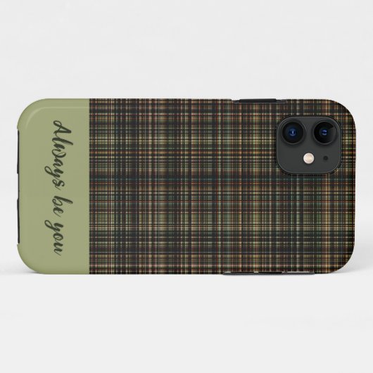 Karierte Streifen Muster iPhone Case (Rückseite (Horizontal))