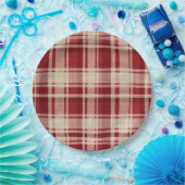 Karierte Streifen Pappteller (Party)