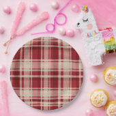 Karierte Streifen Pappteller (Party)