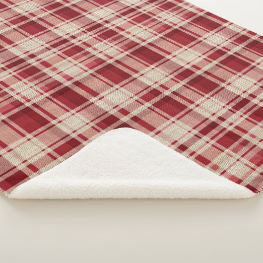 Karierte Streifen Sherpadecke (3/4)