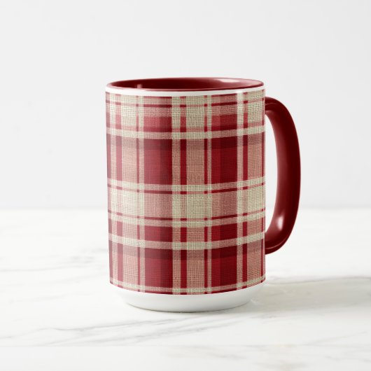 Karierte Streifen Tasse (VorderseiteRechts)