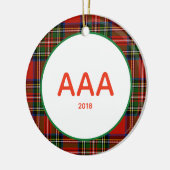 Karierte Studentinnenverbindung Keramik Ornament (Links)