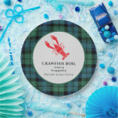 Karierte Tartan Crawfish Boil-Engagement-Partei Pappteller (Party)