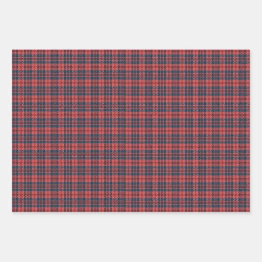 Karierte Tartan-Geschenkwrap (Set von 3) Geschenkpapier Set (Vorderseite 3)