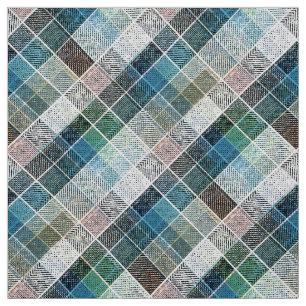 karierte Tartan kariert-Blau-Rosa Stoff