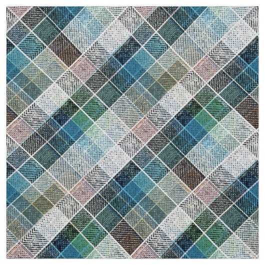 karierte Tartan kariert-Blau-Rosa Stoff (Muster)