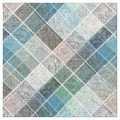 karierte Tartan kariert-Blau-Rosa Stoff (Nahaufnahme)