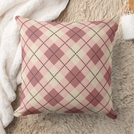 karierte Tartan karierte, beige-braune Textur Kissen