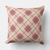 karierte Tartan karierte, beige-braune Textur Kissen (Vorderseite)