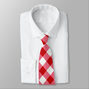 karierte Tartan karierte klassische rote weiße Tex Krawatte