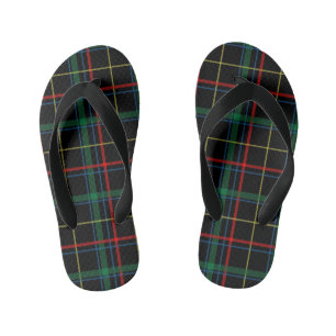 karierte Tartan-Kinder kippen Flops Kinderbadesandalen