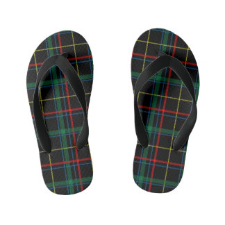 karierte Tartan-Kinder kippen Flops Kinderbadesandalen