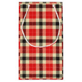 Karierte Tartan-Tartan-Tasche Kleine Geschenktüte (Rückseite)