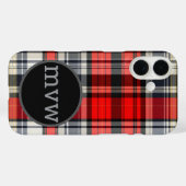 Karierte Tartan-Telefonabdeckung mit Monogramm Case-Mate iPhone Hülle (Rückseite (Horizontal))