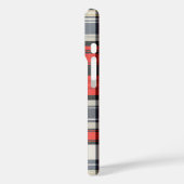 Karierte Tartan-Telefonabdeckung mit Monogramm Case-Mate iPhone Hülle (Rückseite / Links)