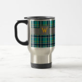 Karierte Tasse Blau und Orange (Links)