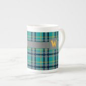 Karierte Tasse für Blaue und Orange (Vorderseite Rechts)